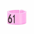 100 PCS Pigeon Leg Band Plastic Leg Band, Numbered Poultry Leg Band for Chicken Quail Dove Farm Identification(Pink) - color: Pink