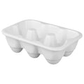 Cabilock Ceramic Egg Tray 6-Compartment Porcelain Egg Holder for Fridge Kitchen Storage and Cooking Organization 6.49X4.33X1.96In