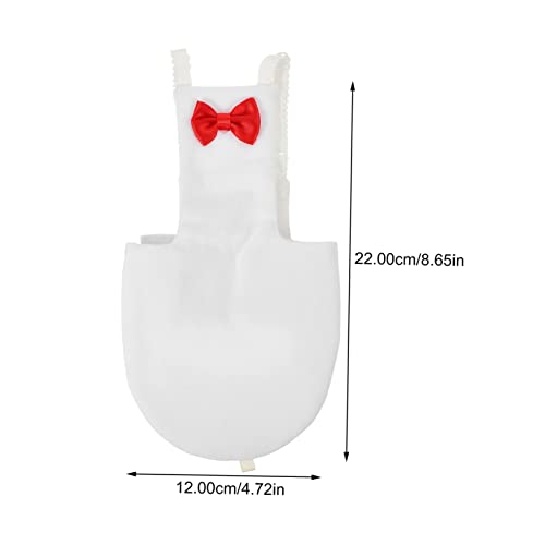 Yardwe Bird Diaper for Birds Breathable Parrot Clothing Accessory for Outdoor Activities Fits Parakeets Cockatiels and Pigeons White - size: 22x12cm