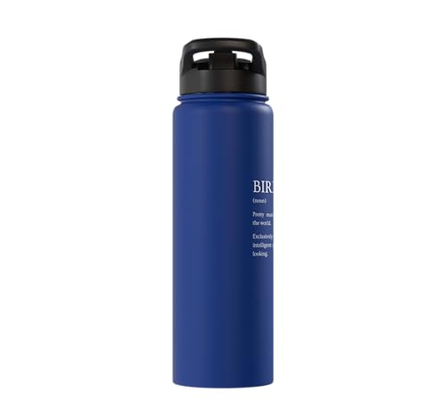 Bird Definition - Funny Sarcastic Bird Explanation Stainless Steel Insulated Water Bottle - color: Royal Blue