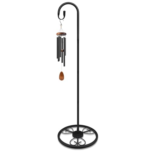 63" Adjustable Shepherds Hooks Stand for Wind Chimes, Hummingbird Feeders, Lanterns, Hanging Plant Stand Indoor Outdoor Patio Garden