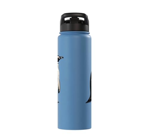 Penguin Stainless Steel Insulated Water Bottle - color: Light Blue