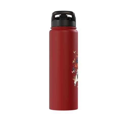 Bird Nerd Birdwatcher Birdwatching Bird Watcher Birder Tee Stainless Steel Insulated Water Bottle - color: Red