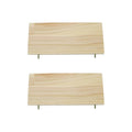 Litewoo Parrot Bird Wood Perch Platform Large Stand Shelf for Budgie, 2PC | Natural wood, sturdy flat bird perch shelf, for small-medium birds/parakeet/cockatiel/conure, easy install & adjustable - size: 2PC