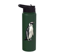 Penguin Stainless Steel Insulated Water Bottle - color: Dark Green