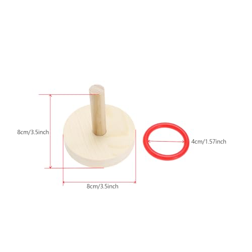 1 Set Wooden Bird Training Toys Parrot Training Colorful Stacking Rings Toy Educational Foraging Toy for Small to Medium Birds