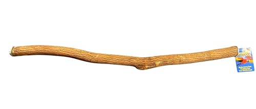 Polly's Full Length Hardwood Cage Perch for Parakeets, Cockatiels, Cockatoos, Macaws, and Other Birds (36") - size: 36"