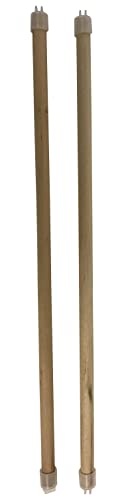PENN-PLAX Bird-Life Wooden Bird Perches – Great for Parakeets, Lovebirds, Parrotlets, Finches, Canaries, and Other Small Birds – 2-Pack – 18” Long - size: 18-Inch