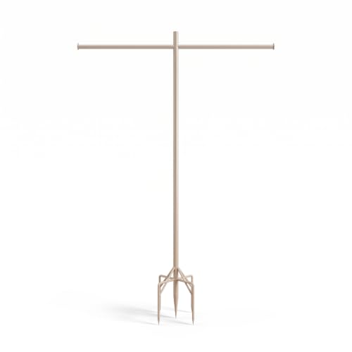 Potchen 9 ft Dove Decoy Pole with 4 Prongs Height Adjustable Outdoor Bird Feeder Stand Fall Hunting Accessories Outdoor Dove Tree Mounting Stand Works Adjustable Birdhouse Pole Hunting Gifts
