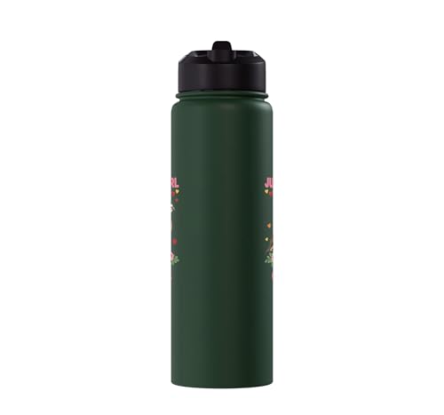 Bird, For The Girl Who Adores Quails Stainless Steel Insulated Water Bottle - color: Dark Green
