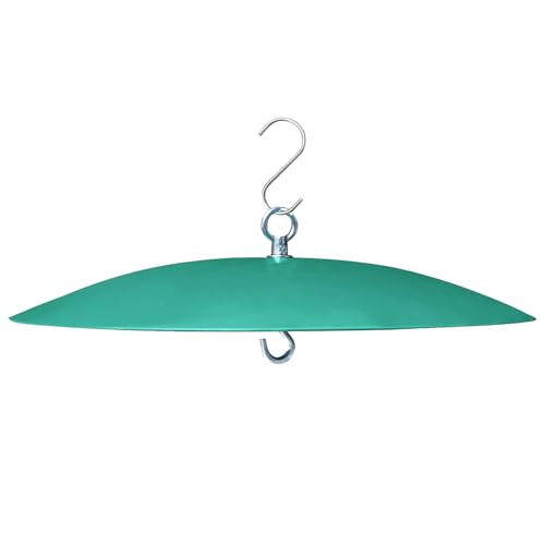 Metal Hummingbird Feeder Shade Cover Dome Shield Hang from Bird Feeders 13 Inch Bird Feeder Baffle for Outdoors/Backyard (1pack, Green)