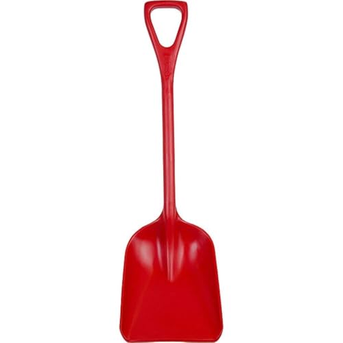 Remco Hygienic Square Point Shovel, Polypropylene Blade, 23 1/2 in L, Red 69814-1 Each - color: Red, size: 10 inch Blade
