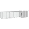Large Galvanized Steel Chicken Coop for Adult Chickens and Ducks, Expandable Weatherproof Poultry Pen with Secure Locking System and Ventilation - color: Grey, size: 35.8 x 157.5 x 39.4 in