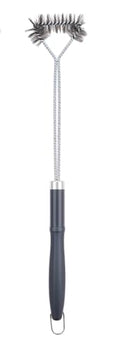 SUNRISE Fryer Brush with Long Handle (Stainless Steel with Plastic Handle, Single Brush) - color: Stainless Steel With Plastic Handle, size: Single Brush
