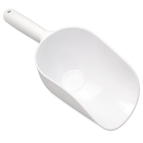 Handy Housewares Jumbo Plastic Scoop - 12" Large Food Scoop for Flour, Sugar, Cereal, Pet Food, Gardening