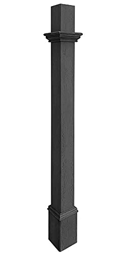 New England Decorative Mounting Post, Slate Colored Vinyl, 5'