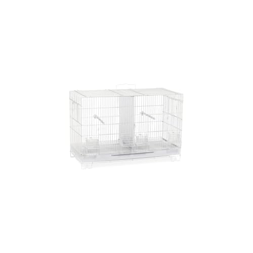 HomeStock Bird Cage with Handcrafted Details - Spacious & Stylish Home for Birds White/Large