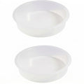 2 Pack Plastic Bird Water Bowls - 7.08 Inch Bird Bath Bowl Replacement, Water Tray Dish for Outdoor Use, Perfect for Birdfeeder & Birdbath Combo - color: White