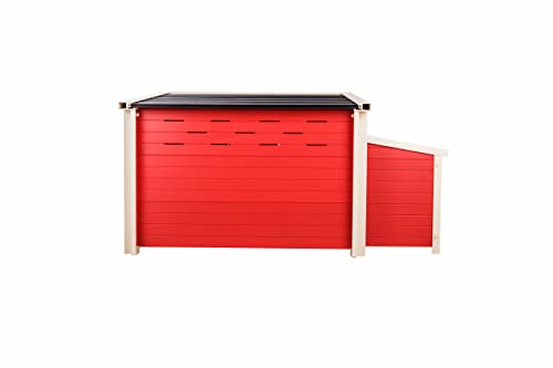 New Age Pet ecoFLEX Fontana Chicken Barn - color: Red, size: 52.4"L x 29.4"W x 29.1"H