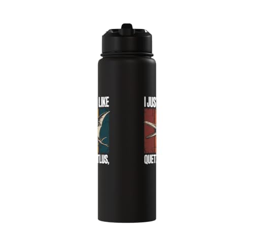 Really Like Quetzalcoatlus Bird Flying Dinosaur Kids Trex Stainless Steel Insulated Water Bottle - color: Black