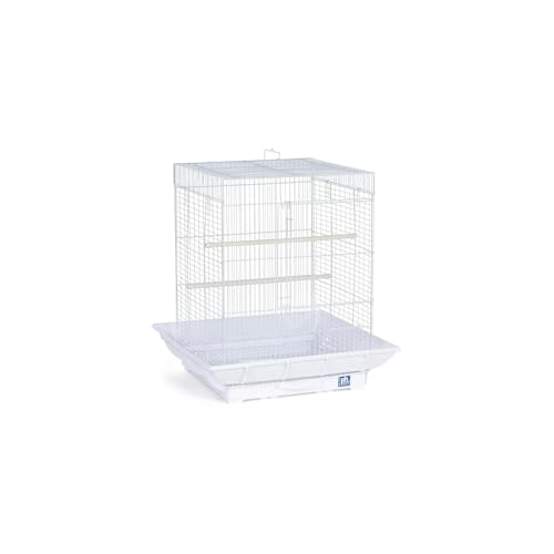 HomeStock Mountain Majesty Clean Life Bird Cage with Spacious Interior, Durable Build, Easy-to-Clean Features, and Secure Design for Birds' Comfort White - color: White