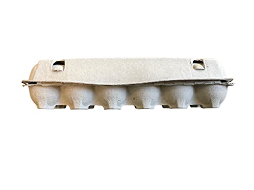 Natural Pulp Egg Cartons Securely Holds One Dozen Eggs or Use for Crafting or Sell Your Large Eggs (6 Cartons)