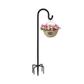 Shepherd Hooks Outdoor 76 Inches for Lanterns Heavy Duty Shepherd Stand Plant Hanger Yard Hooks for Solar Lights,Bird Feeder,Wedding,Mason Jar,Planter Pot,Adjustable Height - color: 76 IN