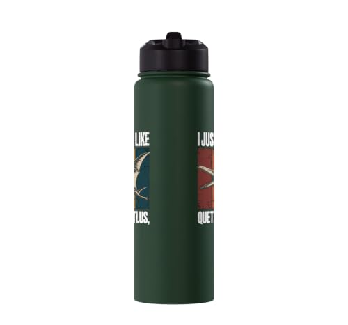Really Like Quetzalcoatlus Bird Flying Dinosaur Kids Trex Stainless Steel Insulated Water Bottle - color: Dark Green