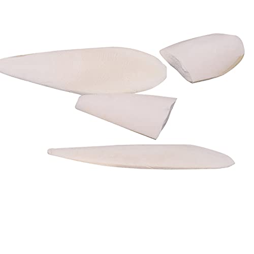 Afkengung 6 Pieces Natural Cuttlebone Calcium Block for Birds Parakeets Reptiles Turtles Grindable Powder Feeding Natural Calcium Supply Improve Pet Immunity Each 4.3-5.1 Inch