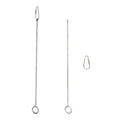 2pcs Hanging Bird Treat Skewer Parrot Fruit Feeder, 10.2 Inch Stainless Steel Bird Fruit Fork Food Holder Foraging Toy for Parrot Parakeet Conure, LXLVOUEG - size: Ring-10.2inches-2P