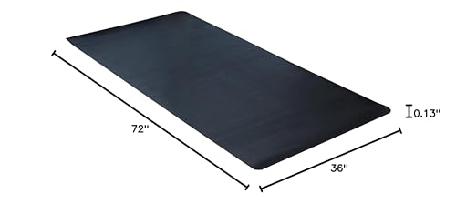 Indoor/Outdoor Rubber Scraper Mat, 36 in. x 6﻿ ft., Black - size: 72"L x 36"W x 0.1"Th