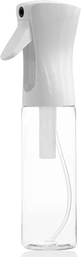SEERESS Continuous Mist Spray Bottle 10oz/300ml/Clear, Empty Plastic Refillable Sprayer Mister Water Bottle for Hair Styling, Flower Misting, Gardening, Ironing and Cleaning, BPA Free, Pack of 1 - color: Clear/10oz, size: 10.6 Ounces