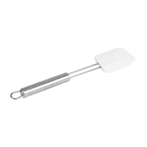 Restaurantware 11" Stainless Steel Turner - German Standard Kitchen Spatula with Ergonomic Handle, Heat-Resistant - Heavy-Duty Steel Spatula for Flipping Burgers, Eggs, Meat - size: Silicone Spatula