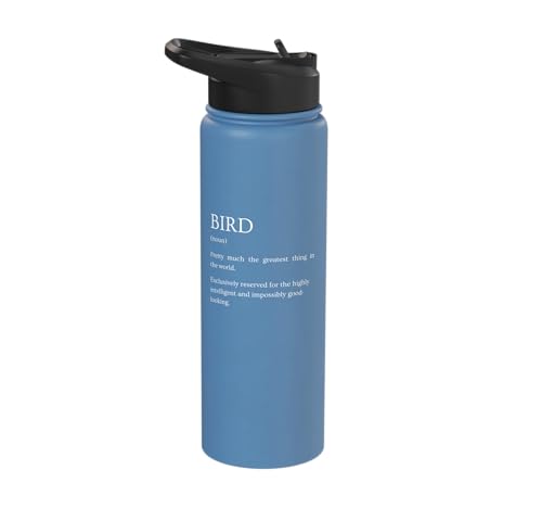 Bird Definition - Funny Sarcastic Bird Explanation Stainless Steel Insulated Water Bottle - color: Light Blue