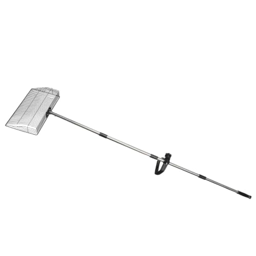 ibasenice Poultry Waste Scoop Sturdy Metal Litter Scoop with Long Handle Stainless Steel for Easy Cleaning of Manure in Backyard Farms and Chicken Coop for Farm and Home Use