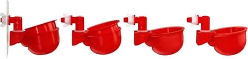 RentACoop DIY Waterer Kit - Auto-Fill Cups with Inserts - 4 Pack
