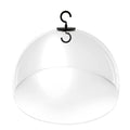 PFNRTH Squirrel Baffle for Shepherp's Hook, Or Squirrel Baffle for Hanging Bird Feeder,12" Clear Dome Protective Cover. | 12" Clear Dome Protective Cover