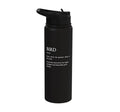 Bird Definition - Funny Sarcastic Bird Explanation Stainless Steel Insulated Water Bottle - color: Black