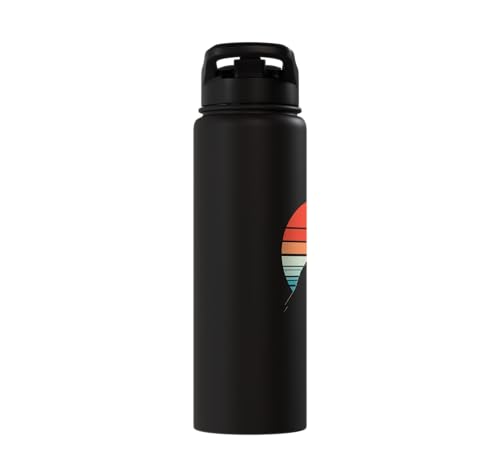 Pigeon Retro Sunset - Vintage Pigeon Bird Lover Breeder Stainless Steel Insulated Water Bottle