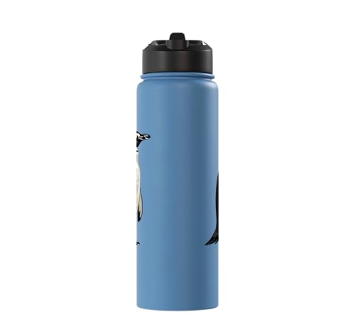 Penguin Stainless Steel Insulated Water Bottle - color: Light Blue