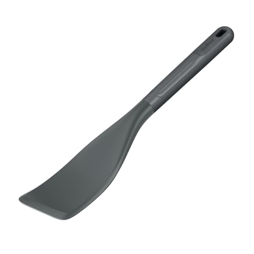 Zyliss E980236 Easy Lift Turner, Sustainable Wheatstraw/Silicone, Spatula for Cooking, Non Stick, Heat Resistant Silicone Head, Beluga Grey, 11.8" x 23.", Dishwasher Safe, 5 Year Guarantee | Made From Sustainable Wheat Straw Handle Kitchen Spatula With Si