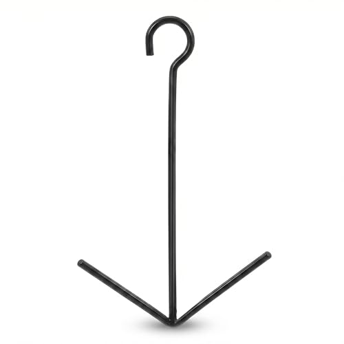 Premium Oriole Feeder for Outdoors & Indoor Plant Accessories, Black Metal Fruit Holder Dual-Prong Hanger Hook for Garden Birding, Air Plants Display, Patio Decor