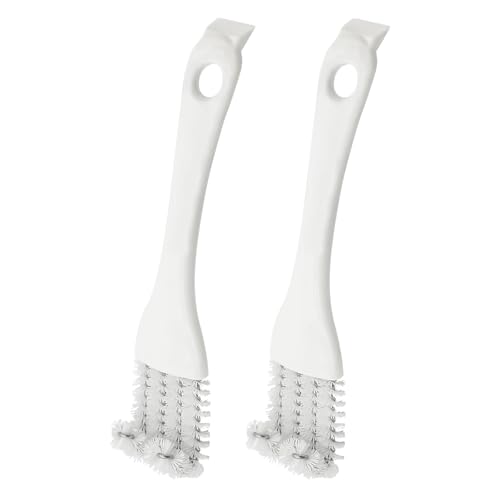 2Pcs X Clearance Bird Cage Cleaner with Scientific Handle, Durable PP+Stainless Steel Nylon Pet Brush for Easy Efficient Cleaning Parrot Cage Perch Toy Nest Accessories