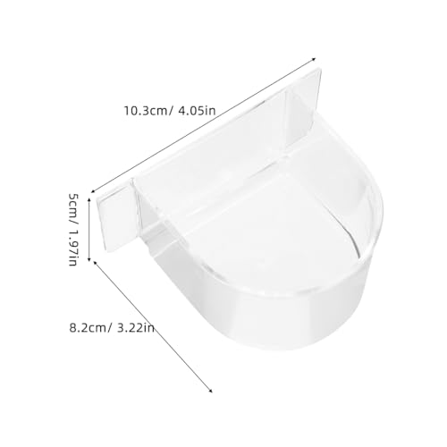 2Pcs Thickened Bird Food Bowl and Transparent Feeding Box for Parrots Plastic Bird Cage Accessories Easy to Install and Clean for Various Pet Birds