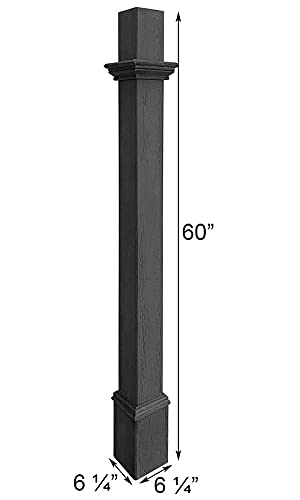New England Decorative Mounting Post, Slate Colored Vinyl, 5'