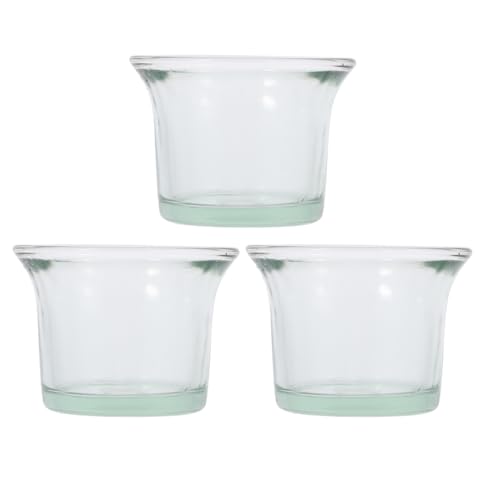 Abaodam 3PCS Glass Bird Feeder Replacement Cup, Outdoor Hanging Feeder Bowl | Bird Feeding Cup, Oriole Feeder Jelly Cups Replacement, Universal Hummingbird Glass Dish For Garden Balcony Patio Accessories