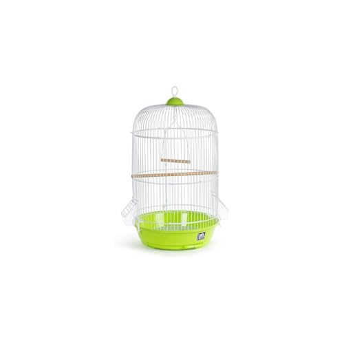 Maykoosh Artisanal Attic Small Round Bird Cage with Graceful Design, Durable Metal Construction, Compact Size, and Comfortable Space