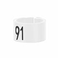 100 PCS Pigeon Leg Band Plastic Leg Band, Numbered Poultry Leg Band for Chicken Quail Dove Farm Identification(White) - color: White
