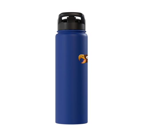 Cute Cartoon Prehistoric Animals Terror Bird For Kids Funny Stainless Steel Insulated Water Bottle - color: Royal Blue
