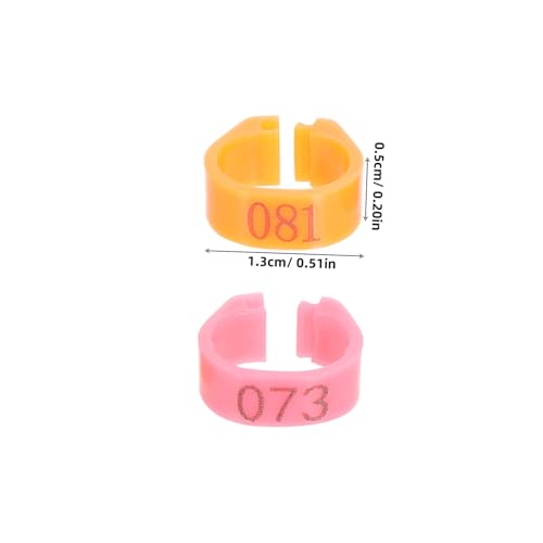 Yardwe 200pcs Pigeon Identification Bands Lightweight Numbered Leg Rings for Quail and Small Birds Durable Clip Design for Efficient Breeding and Tracking